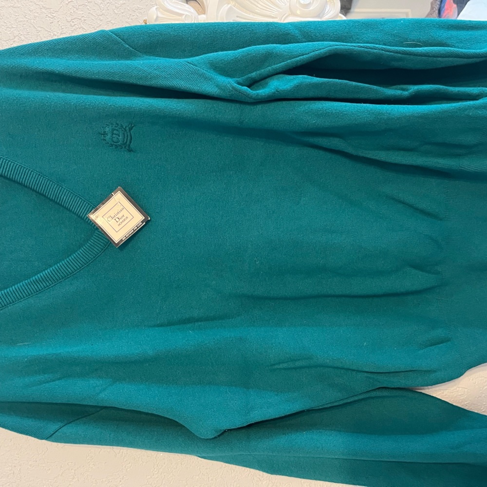 Vintage 90s Christian Dior V Neck Sweater